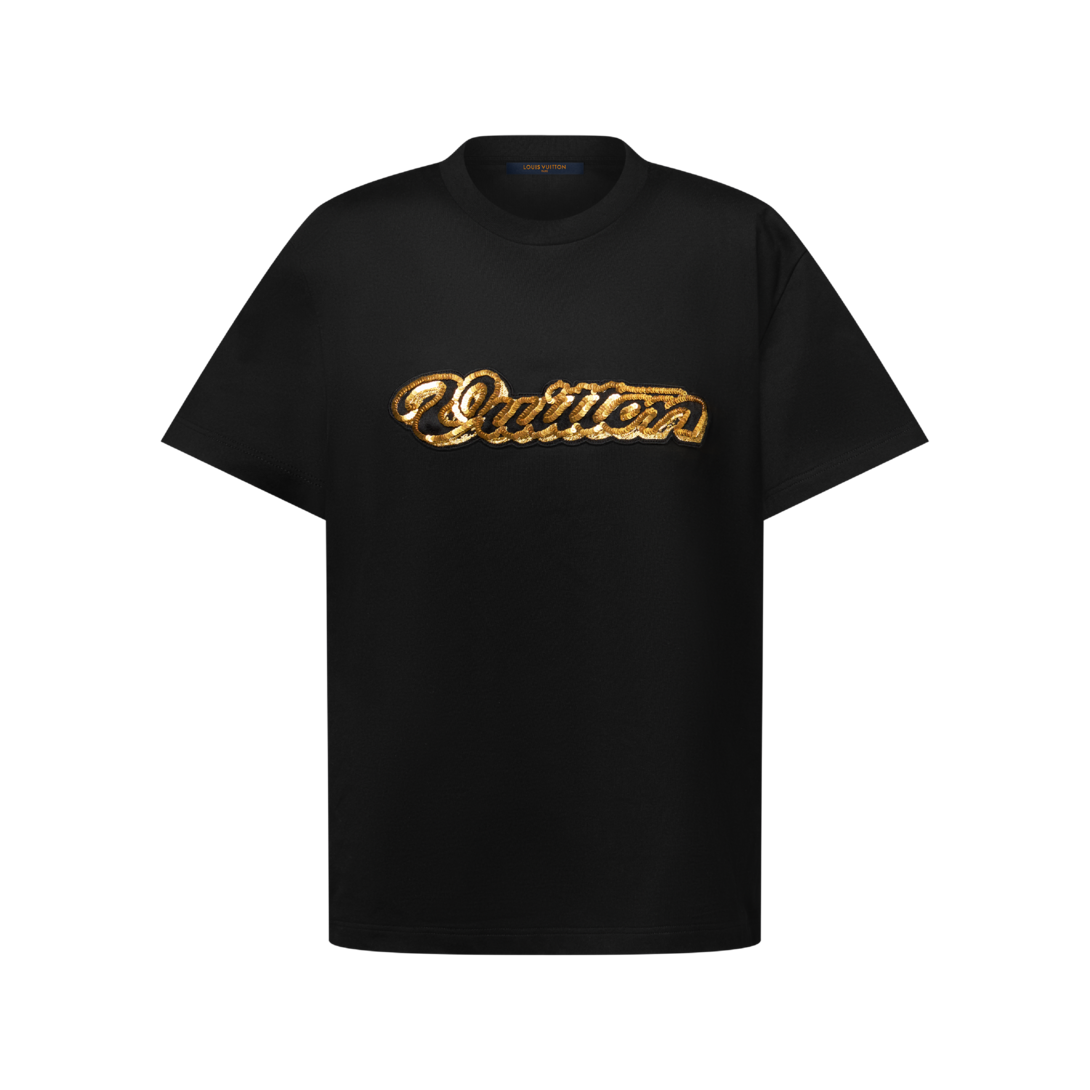 Louis Vuitton 半袖Tシャツ ブラック/ゴールド Embellished Signature T-Shirt - New - For Men | LOUIS VUITTON ®